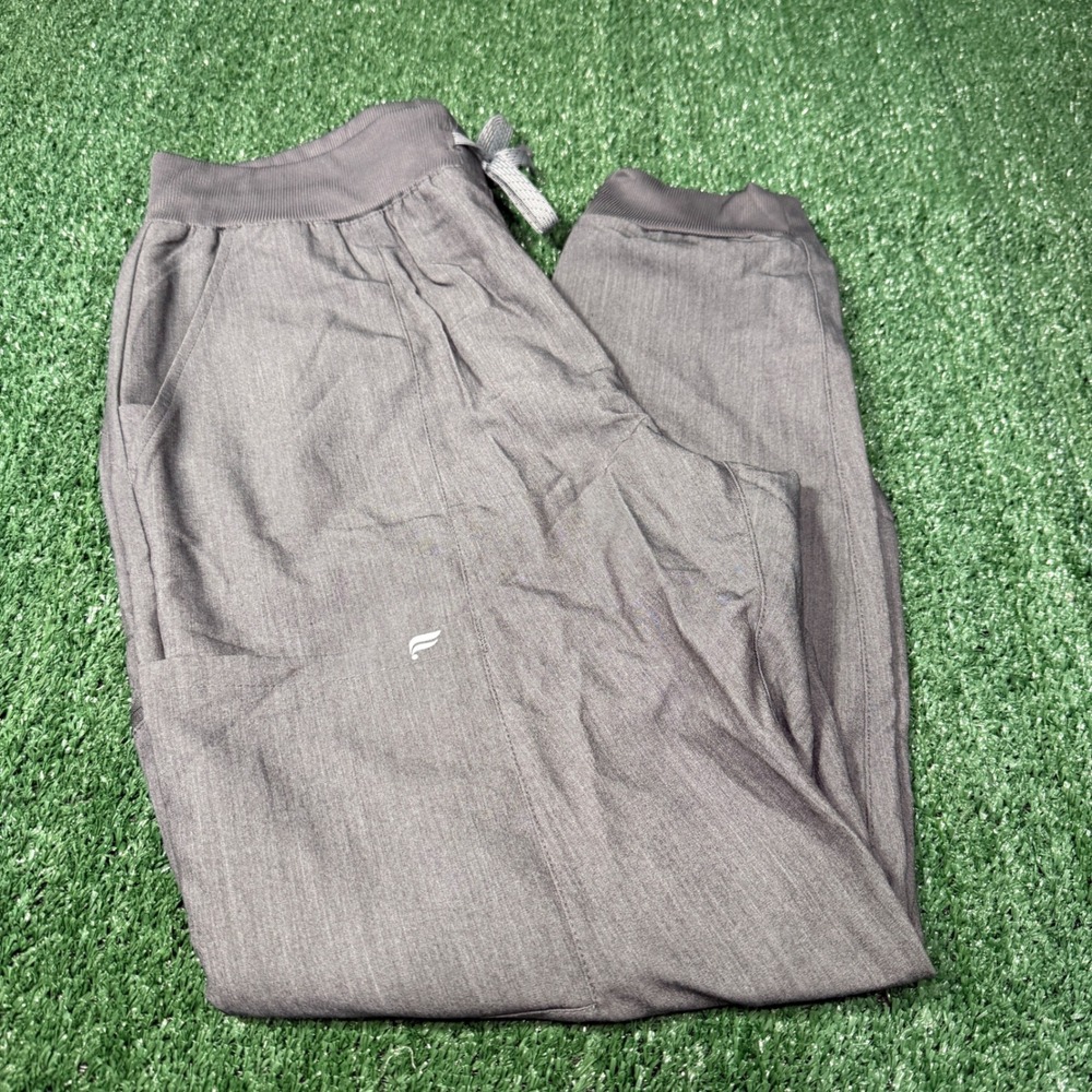 Fabletics Women's Gray Athleisure Jogger Pants Size L Activewear Comfort Fit